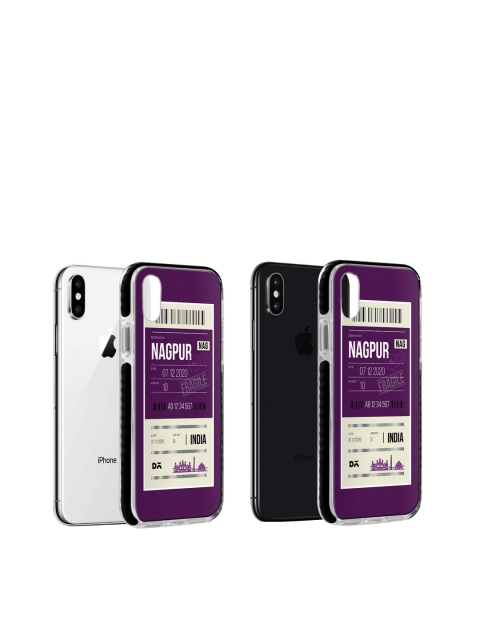 

DailyObjects Purple & White Nagpur City Tag Stride iPhone Xs Max Back Cover, Na