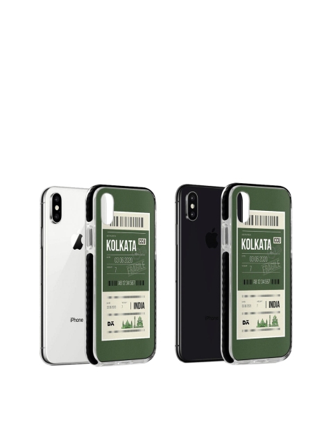 

DailyObjects Olive Green & White Kolkata City Tag iPhone X Mobile Cover