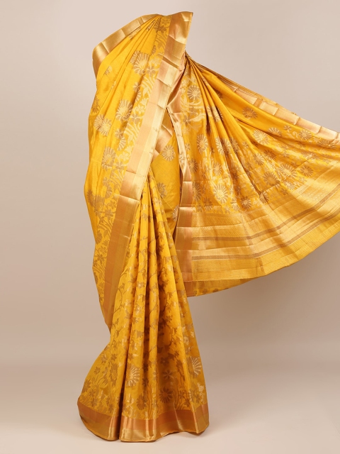 

Pothys Mustard Yellow Woven Design Jute Silk Saree