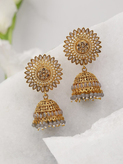 

Priyaasi Gold-Plated Dome Shaped Jhumkas