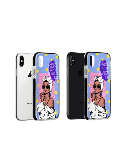 

DailyObjects Blue & White MakeUp Ritual iPhone X Stride Back Cover