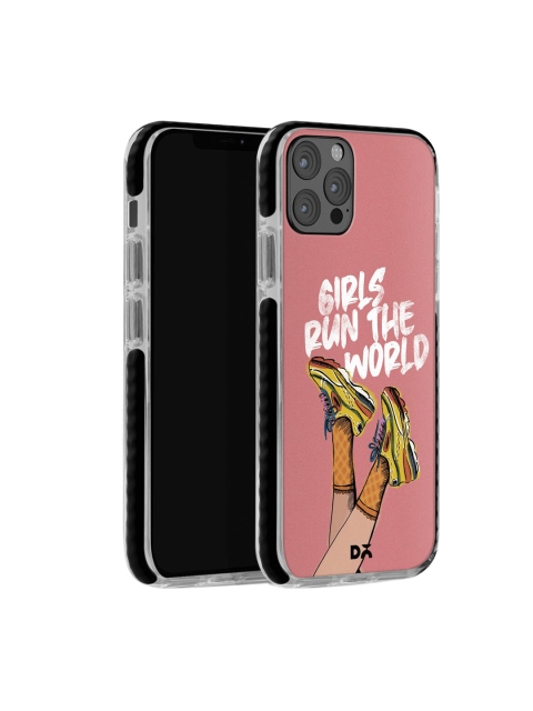 

DailyObjects Pink & White Girls Run The World Stride Multi-Layer Protection iPhone 12 Pro Mobile Back Cover