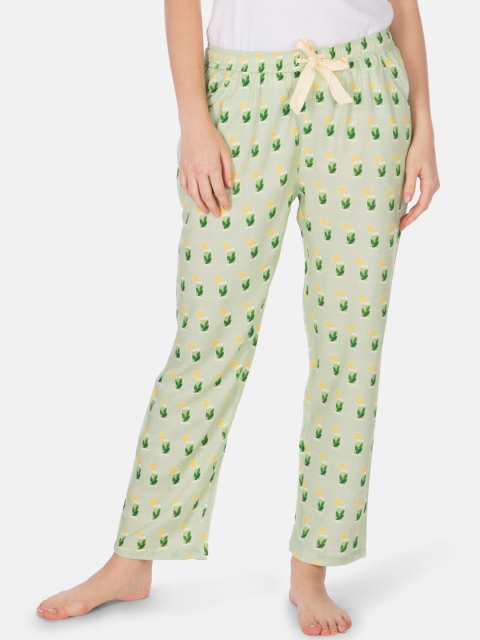 

Smugglerz Women Green Printed Lounge Pants