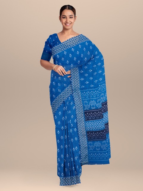 

KLM Fashion Mall Blue Printed Saree