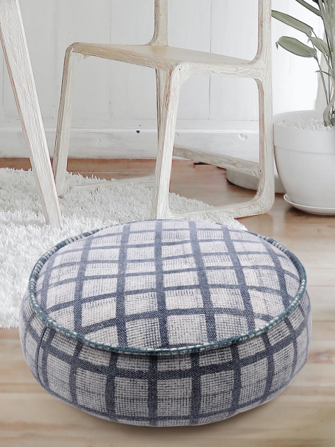 

Tistabene Beige & Grey Geometric Printed Round-Shaped Floor Cushion