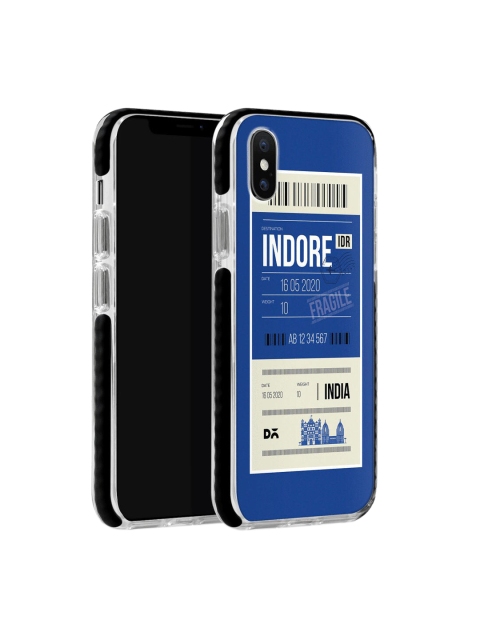 

DailyObjects Blue & Beige Indore City Tag iPhone XS Stride Back Cover