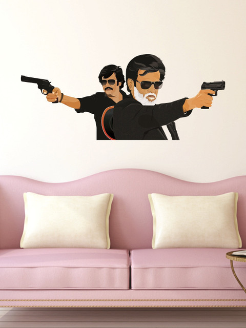 

WALLSTICK Black & Brown Rajnikanth Large Vinyl Sticker