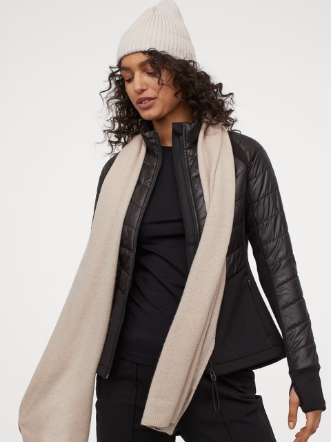 

H&M Women Black Solid Quilted Outdoor Sustainable Jacket