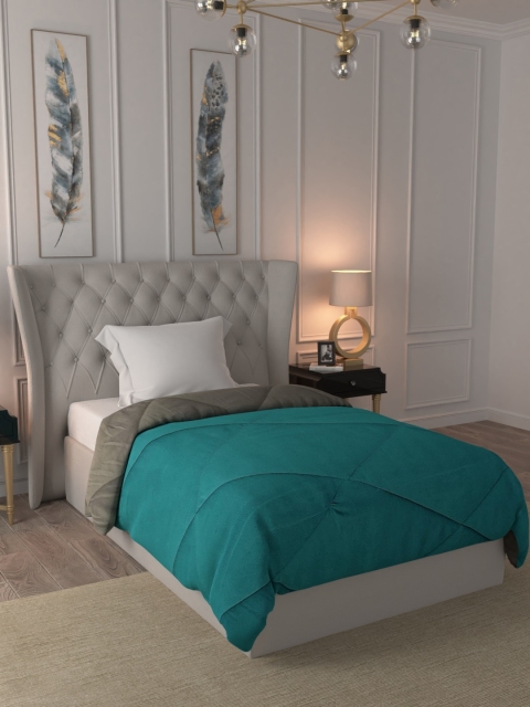 

URBAN SPACE Teal Blue Solid Mild Winter 233 GSM Single Bed Comforter