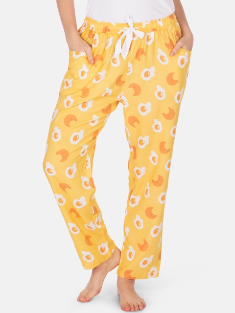 

Smugglerz Women Yellow Printed Lounge Pant