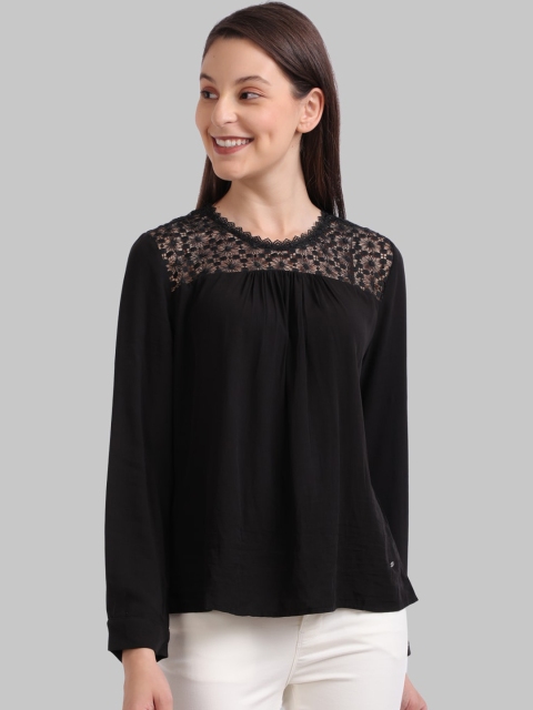 

Parx Women Black Self Design Top
