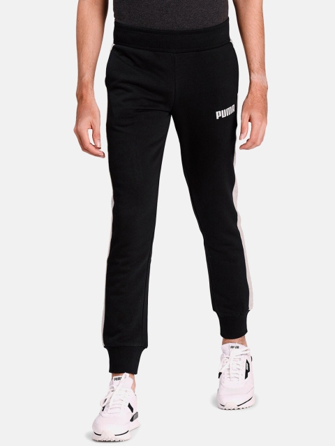 

Puma Men Black Solid Contrast Pants TR W Slim Fit Joggers