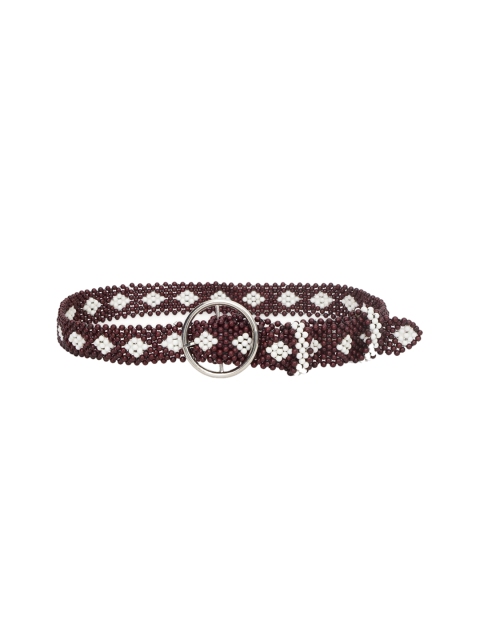 

Diwaah Women Brown & White Embellished Belt