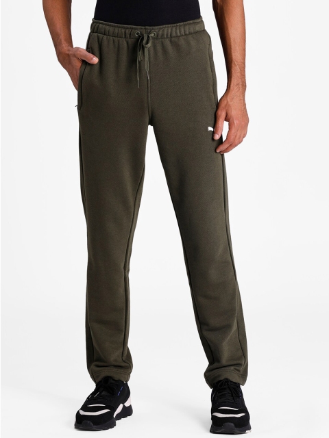 

Puma Men Olive Green Solid Track Pants