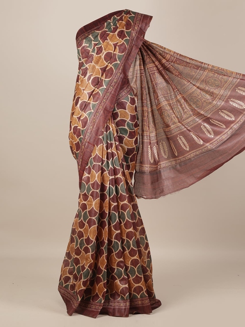 

Pothys Brown Printed Saree