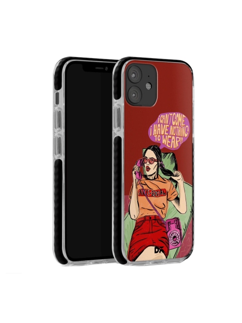 

DailyObjects Men Red & Green Anti Social Babe iPhone 12 Stride Case
