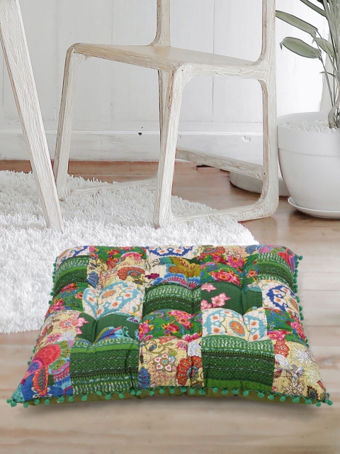 

Tistabene Blue & Green Patchwork Floor Cushions