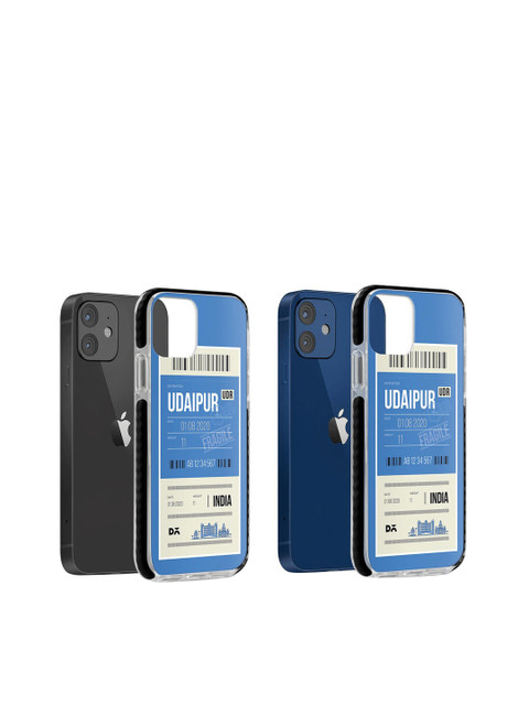 

DailyObjects Blue & White Udaipur City Tag Stride Print Multi-Layer Protection iPhone 12 Mobile Back Cover