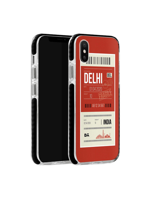 

DailyObjects Rust Red & White Delhi City Tag Stride iPhone Xs Max Back Case