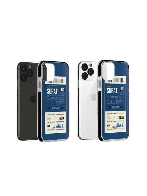 

DailyObjects Blue & White Surat City Tag Stride Printed iPhone 11 Pro Max Back Cover