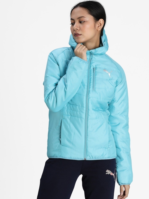 

Puma Women Blue Solid warmCELL Padded Jacket