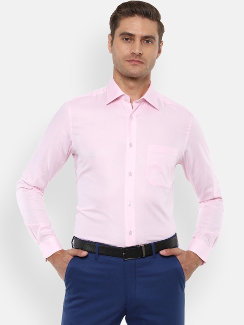 

Louis Philippe Men Pink Regular Fit Solid Pure Cotton Formal Shirt