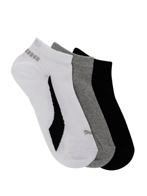 

Puma Unisex Pack Of 3 Patterned Ankle-Length Socks, White