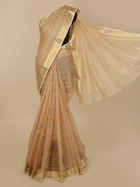 

Pothys Multicoloured Checked Saree, Multi
