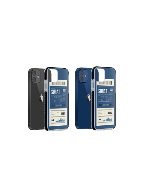 

DailyObjects Blue & White Surat City Tag iPhone 12 Mini Cover