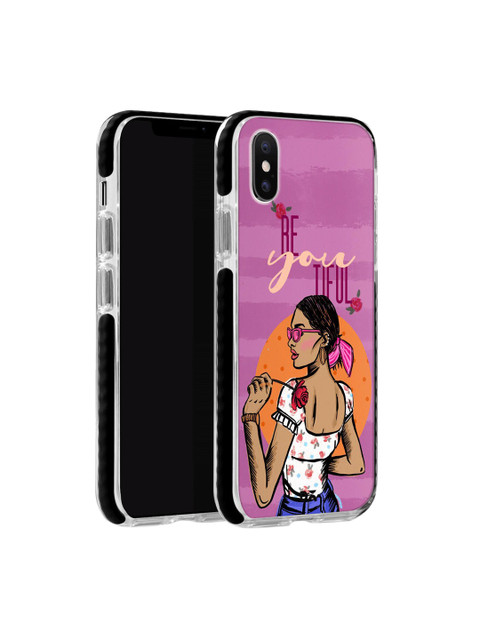 

DailyObjects Men Pink & White Be You Tiful iPhone XS Stride Back Cover