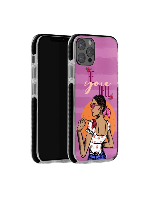 

DailyObjects Men Pink & White Be You Tiful iPhone 12 Pro Stride Back Cover