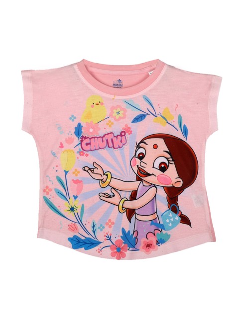 

Chhota Bheem Girls Pink Printed Top
