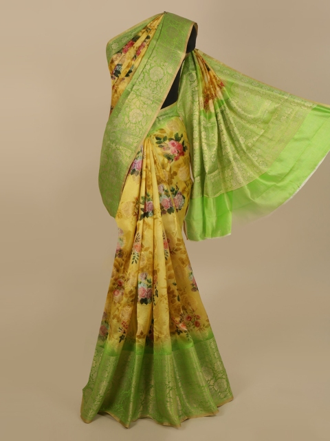

Pothys Yellow Printed Saree