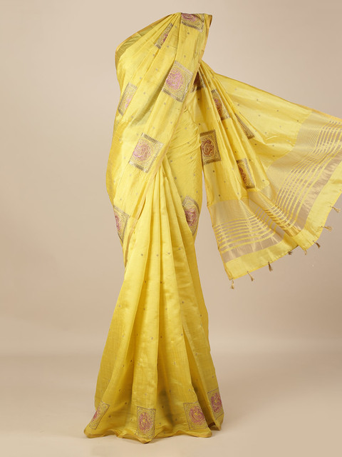 

Pothys Yellow Woven Design Saree