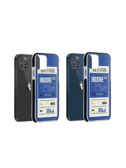 

DailyObjects Blue & Off-White Indore City Tag Stride iPhone 12 Pro Back Cover