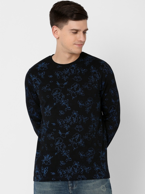 

MARCA Disati Men Black Printed Round Neck T-shirt