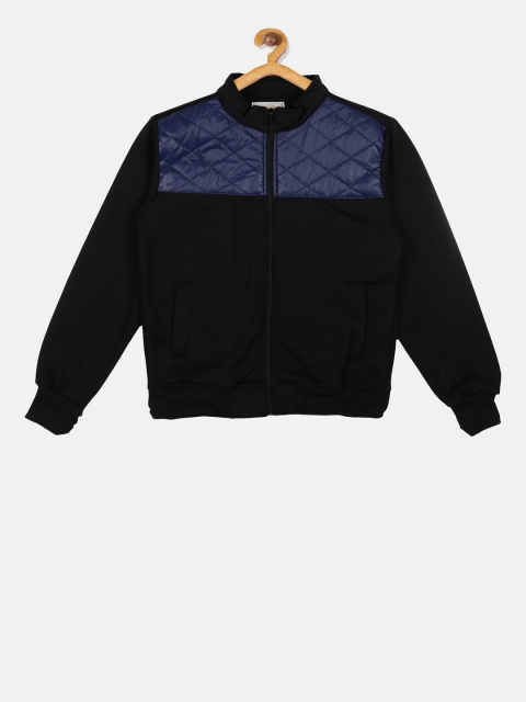 

Instafab Boys Black & Blue Colourblocked Windcheater Bomber