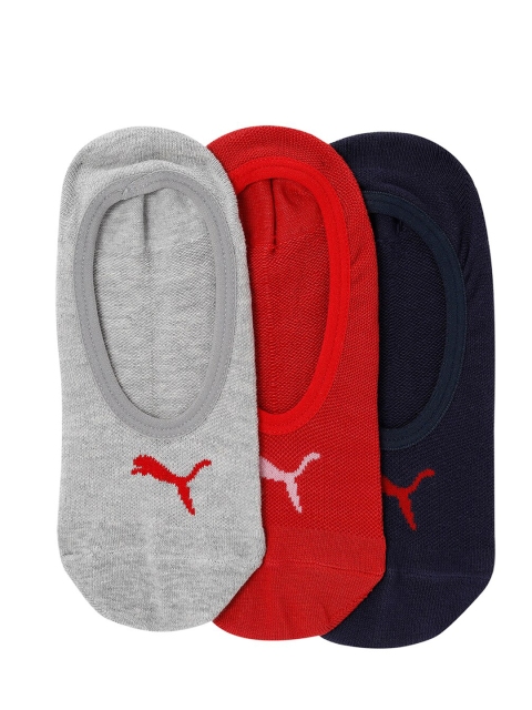

Puma Unisex Pack Of 3 Solid Shoeliners, Red