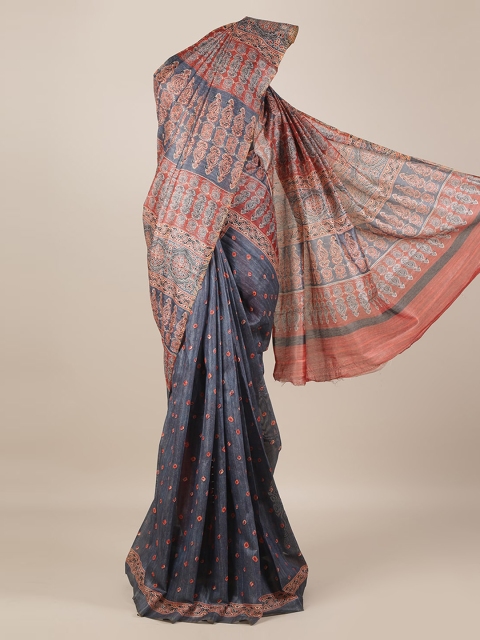 

Pothys Grey Printed Saree