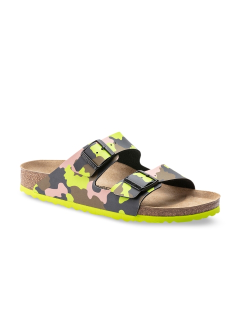 

Birkenstock Unisex Green & Fluorescent Green Regular Width Arizona Comfort Sandals