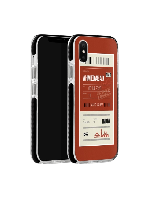 

DailyObjects Red & White Ahmedabad City Tag iPhone XS Stride Case Cover