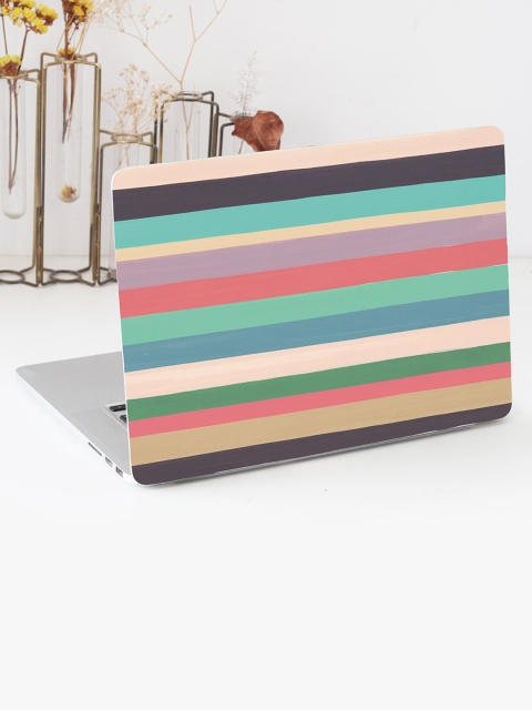 

The Ink Bucket Unisex Multicoloured Striped Summer Break 16 Inch Laptop Skin, Multi