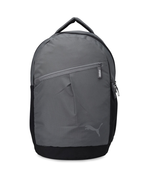 

Puma Unisex Grey & Black Colourblocked School Backpack