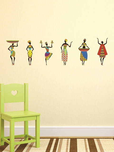 

WALLSTICK Multicolored Abstract Large Vinyl Sticker, Multi