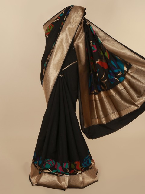 

Pothys Black Woven Design Saree