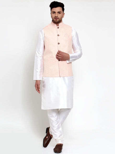 

Jompers Men White Regular Kurta with Churidar
