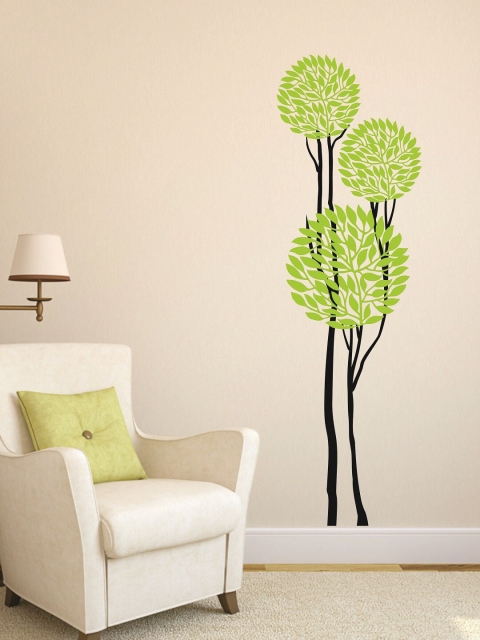 

WALLSTICK Green & Black Abstract Trees Large Vinyl Sticker