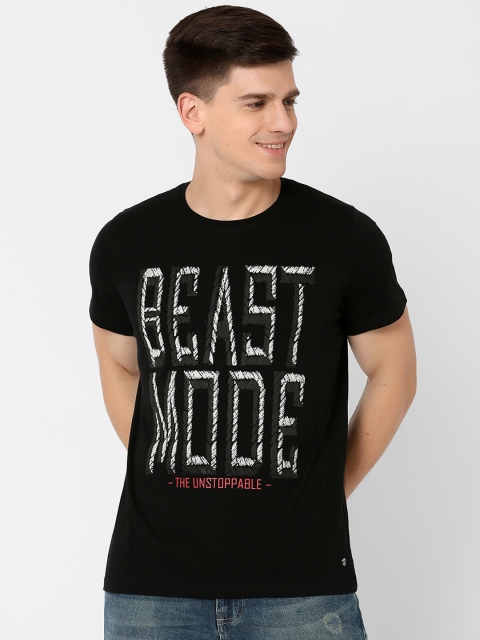 

MARCA Disati Men Black Printed Round Neck T-shirt