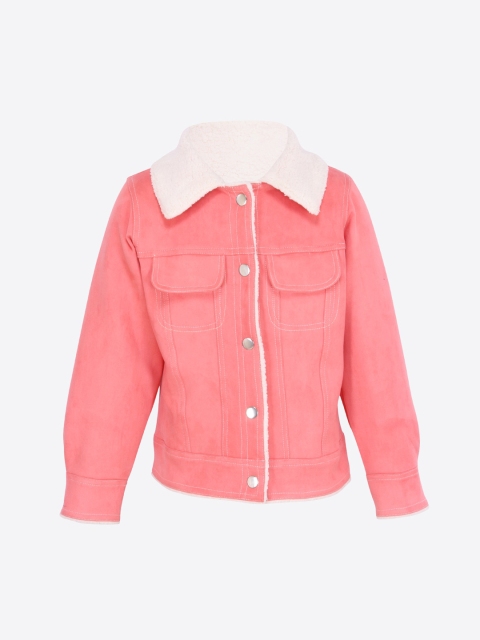

CUTECUMBER Girls Coral Solid Tailored Jacket