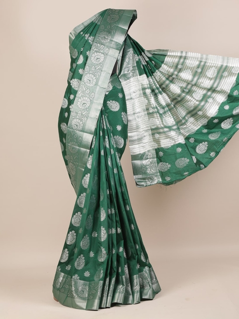 

Pothys Green Woven Design Jute Silk Saree